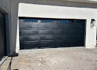 Black modern garage door installation