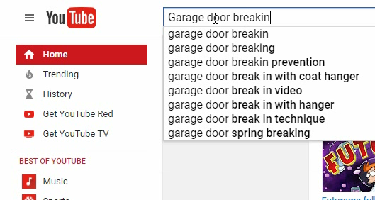 garage door security in you tube